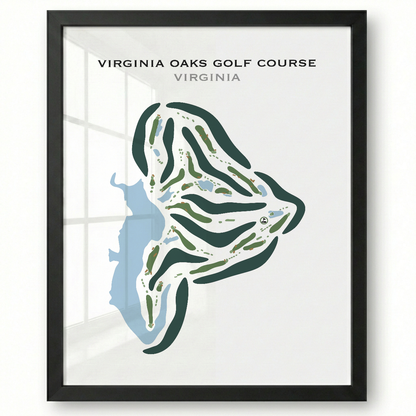 Virginia Oaks Golf Course, Virginia - Printed Golf Courses