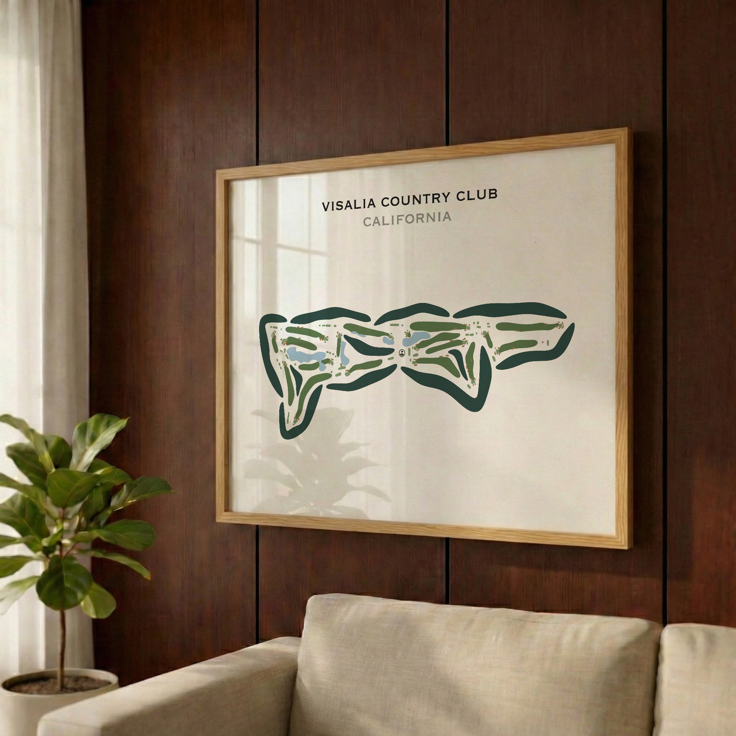 Visalia Country Club, California - Printed Golf Courses