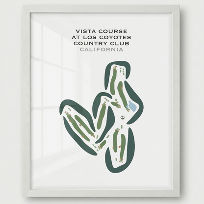 Vista Course at Los Coyotes Country Club, California - Printed Golf Courses