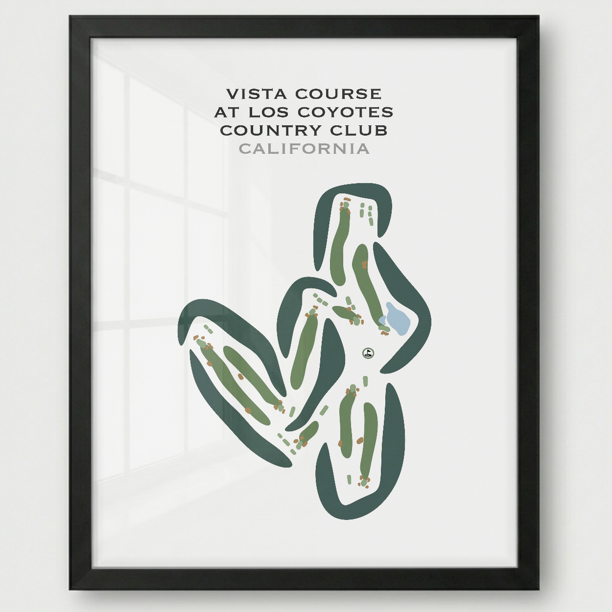 Vista Course at Los Coyotes Country Club, California - Printed Golf Courses