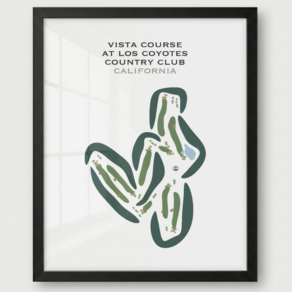 Vista Course at Los Coyotes Country Club, California - Printed Golf Courses