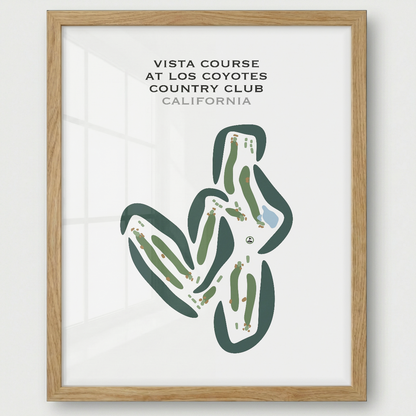 Vista Course at Los Coyotes Country Club, California - Printed Golf Courses
