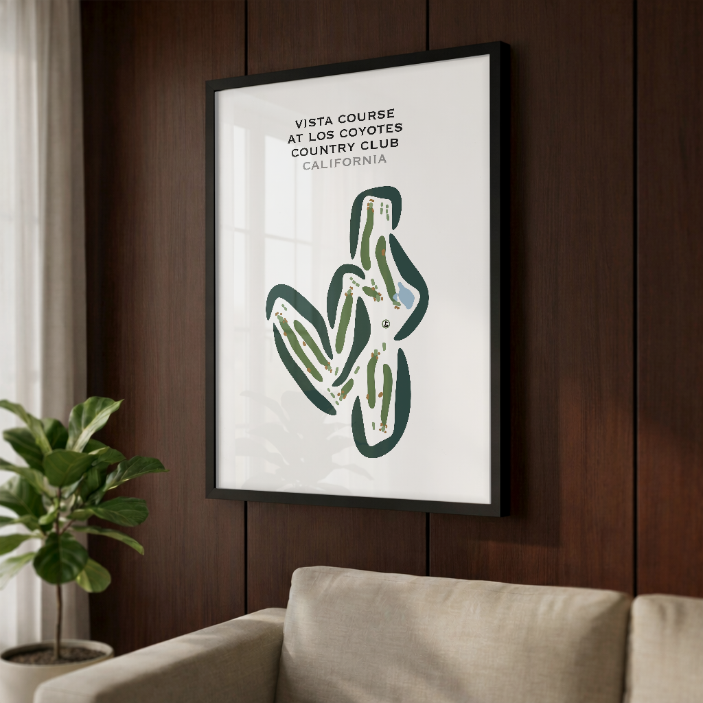 Vista Course at Los Coyotes Country Club, California - Printed Golf Courses