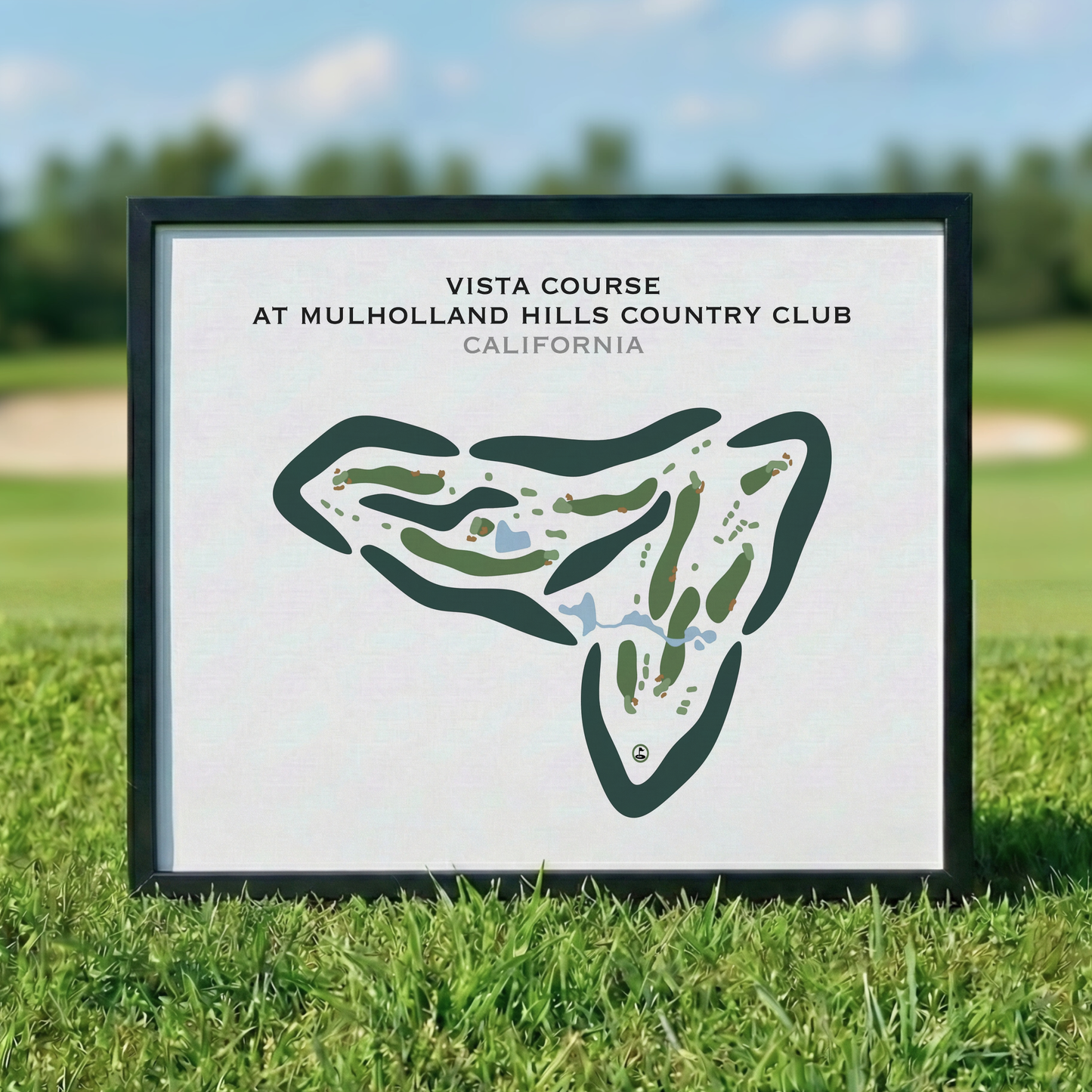 Vista Course at Mulholland Hills Country Club, California - Printed Golf Courses