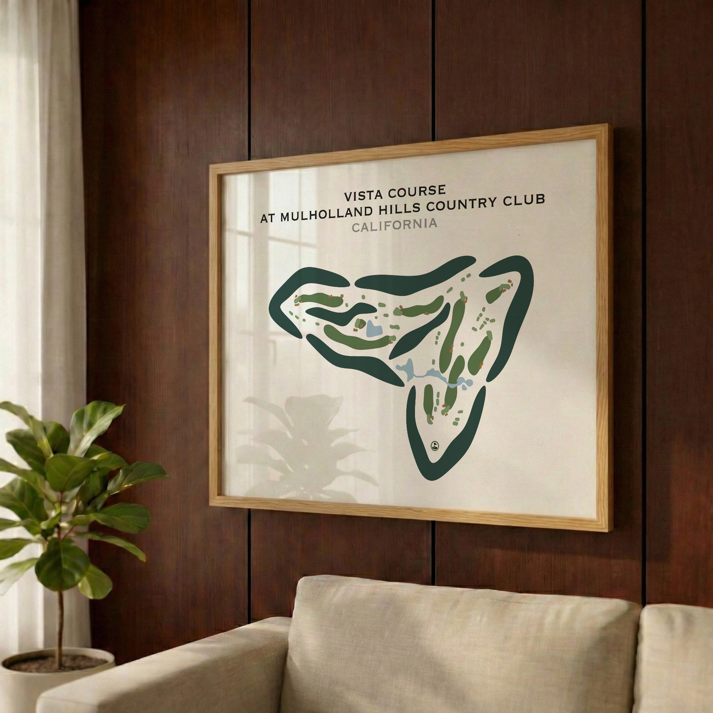 Vista Course at Mulholland Hills Country Club, California - Printed Golf Courses
