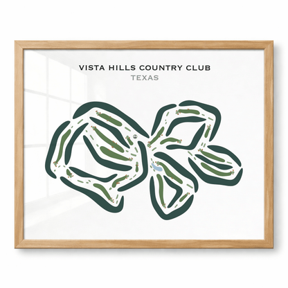 Vista Hills Country Club, Texas - Printed Golf Course