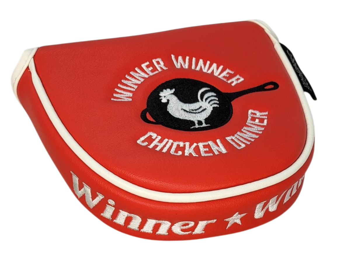 Winner Winner Chicken Dinner Embroidered Putter Cover by ReadyGOLF  -  Mallet
