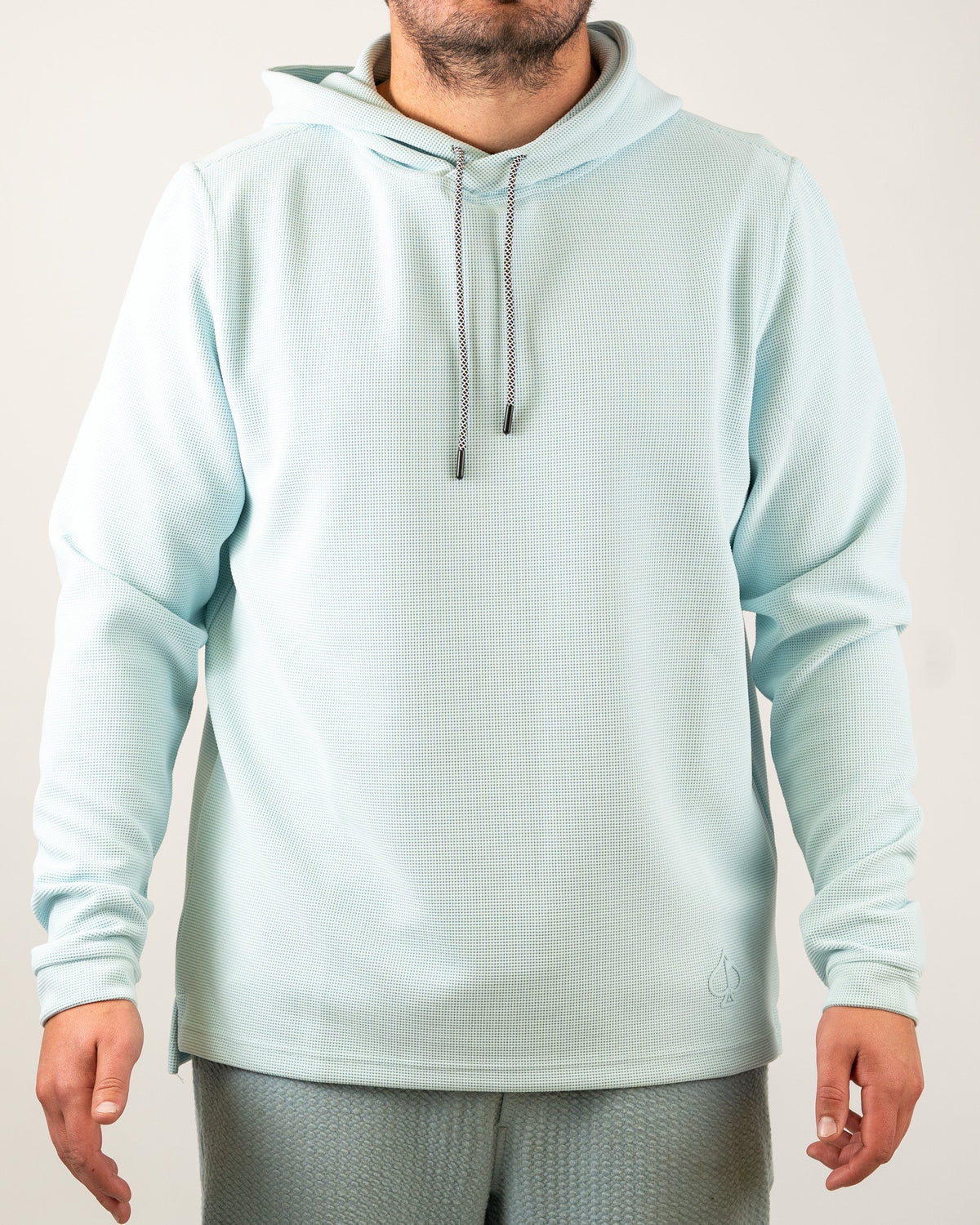 Player Preferred™ Waffle Grid Hoodie - Ice Blue