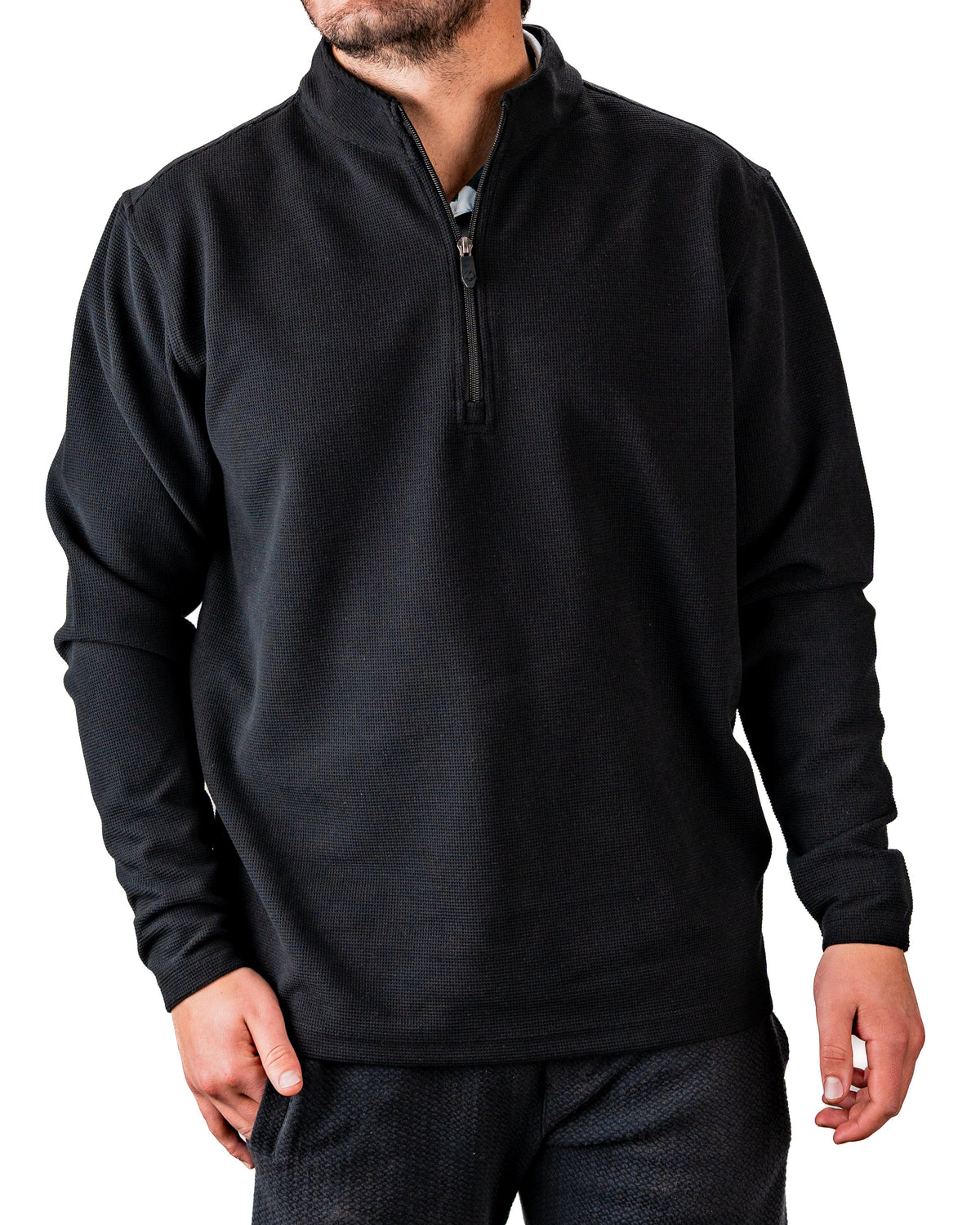 Player Preferred™ Waffle Grid Pullover - Obsidian