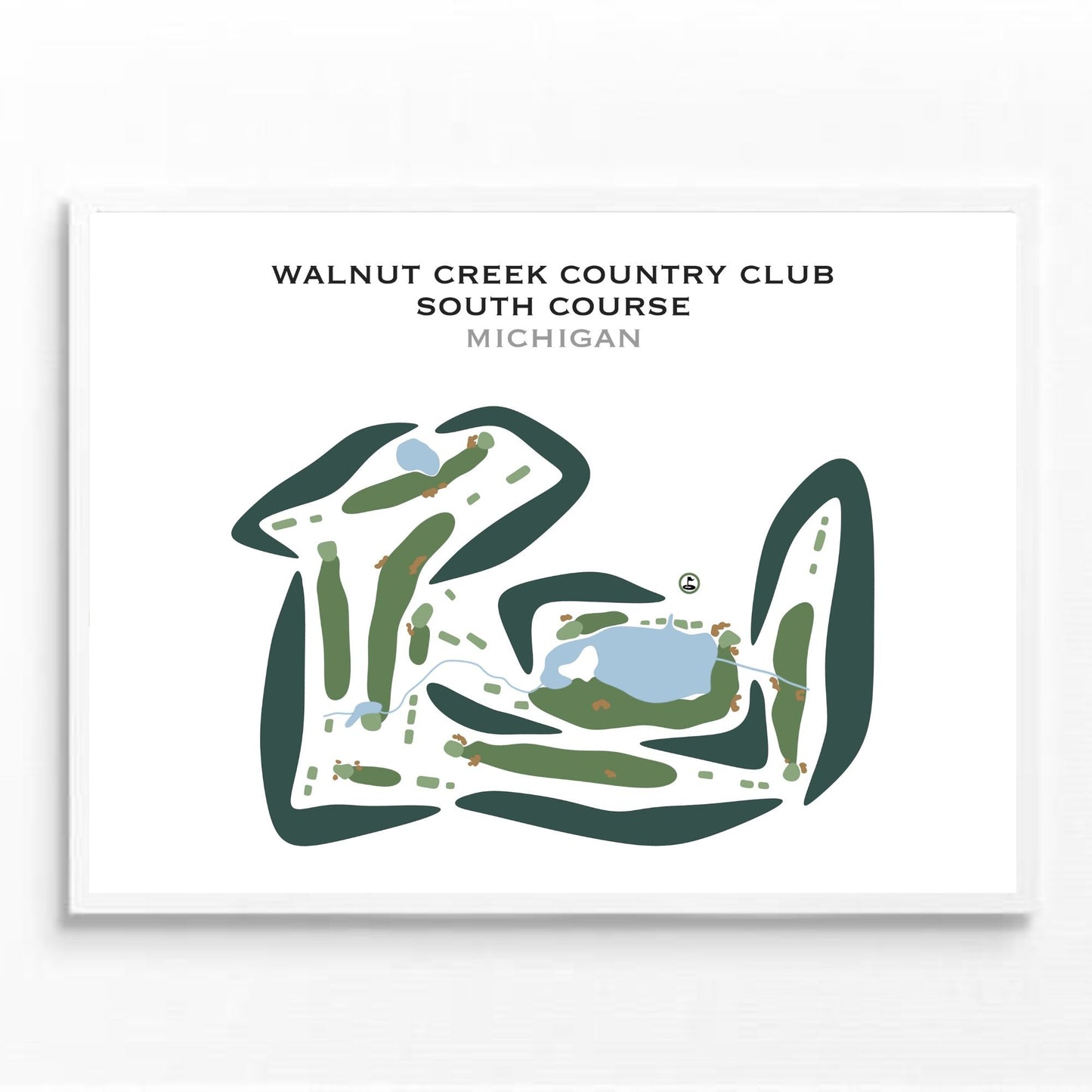 Walnut Creek Country Club, South Course, Michigan - Printed Golf Courses