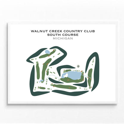 Walnut Creek Country Club, South Course, Michigan - Printed Golf Courses