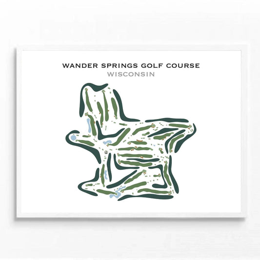 Wander Springs Golf Course, Wisconsin - Printed Golf Course