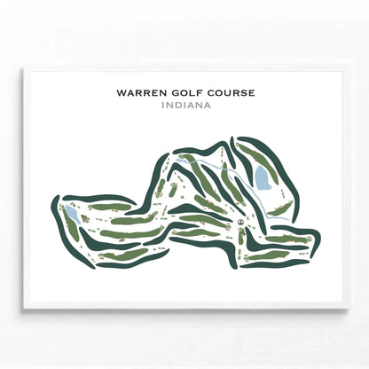 Warren Golf Course, Indiana - Printed Golf Courses