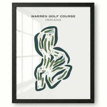 Warren Golf Course, Indiana - Printed Golf Courses
