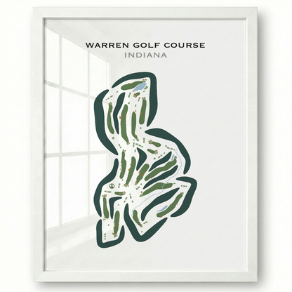 Warren Golf Course, Indiana - Printed Golf Courses