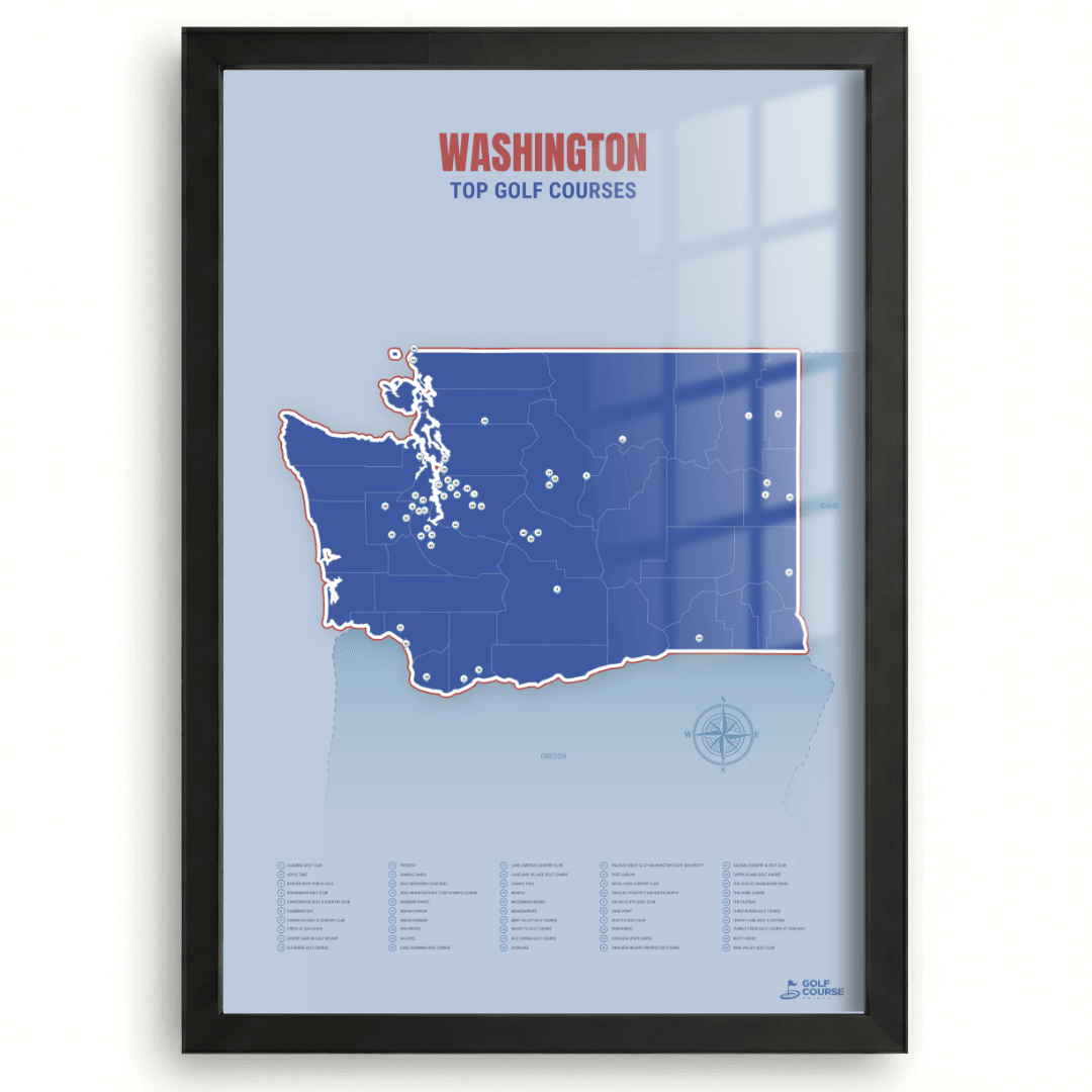 Map of Washington Golf Courses