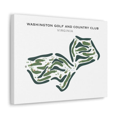 Washington Golf & Country Club, Virginia - Printed Golf Course