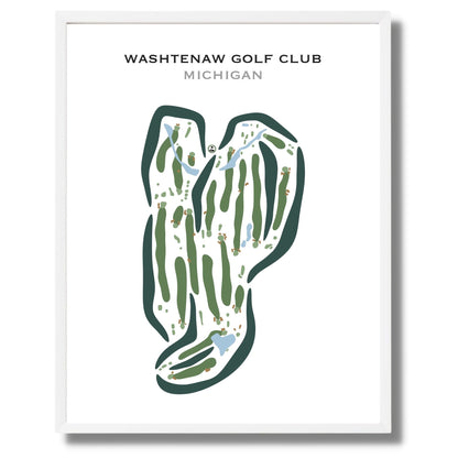 Washtenaw Golf Club, Michigan - Printed Golf Courses