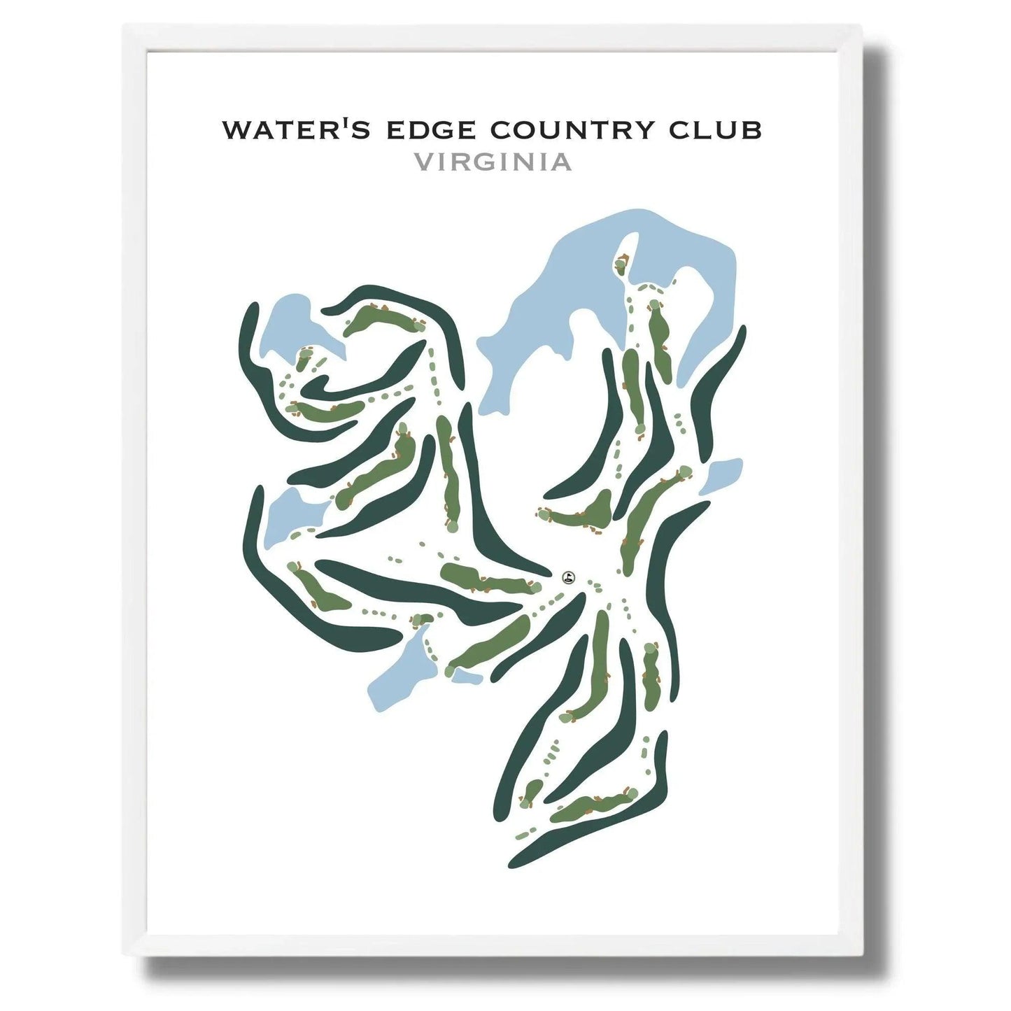 Water's Edge Country Club, Virginia - Printed Golf Course