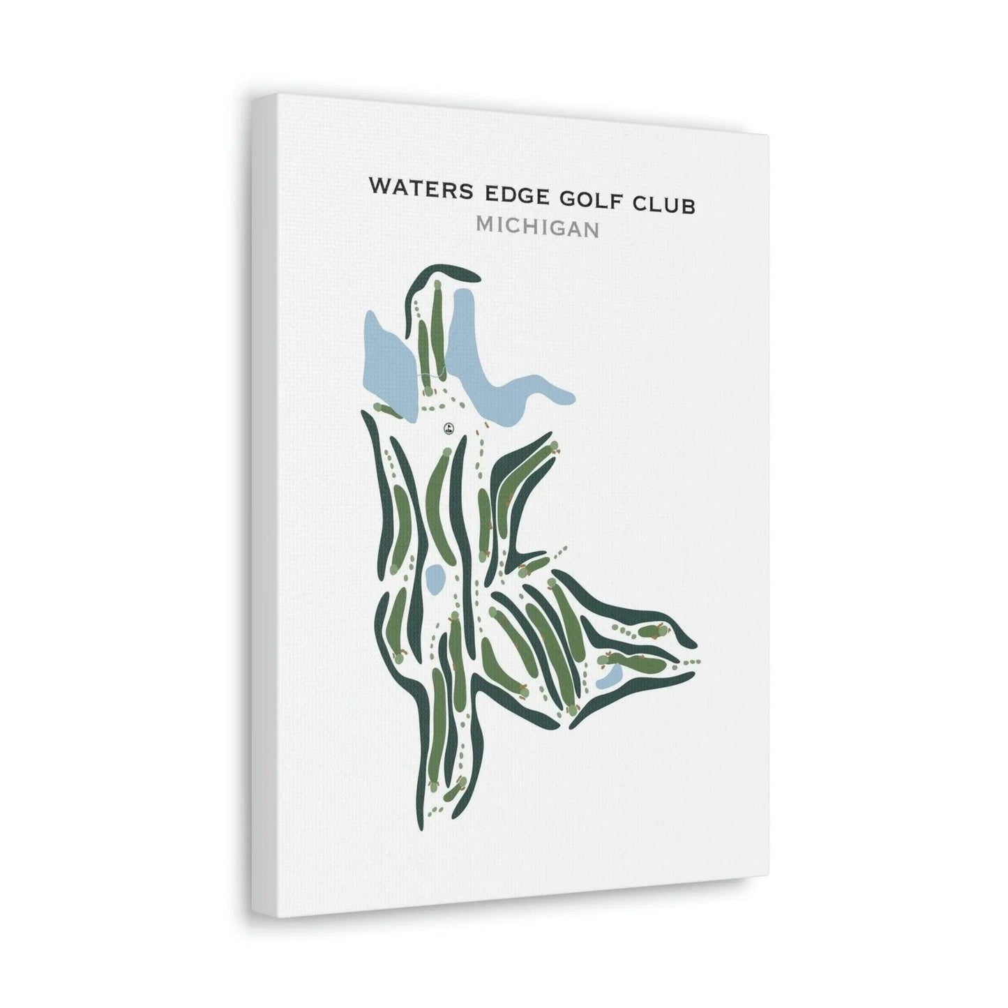 Waters Edge Golf Club, Michigan - Printed Golf Courses