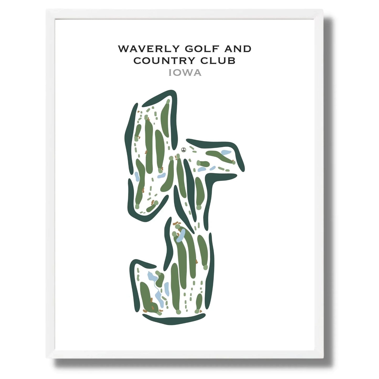 Waverly Golf & Country Club, Iowa - Printed Golf Course