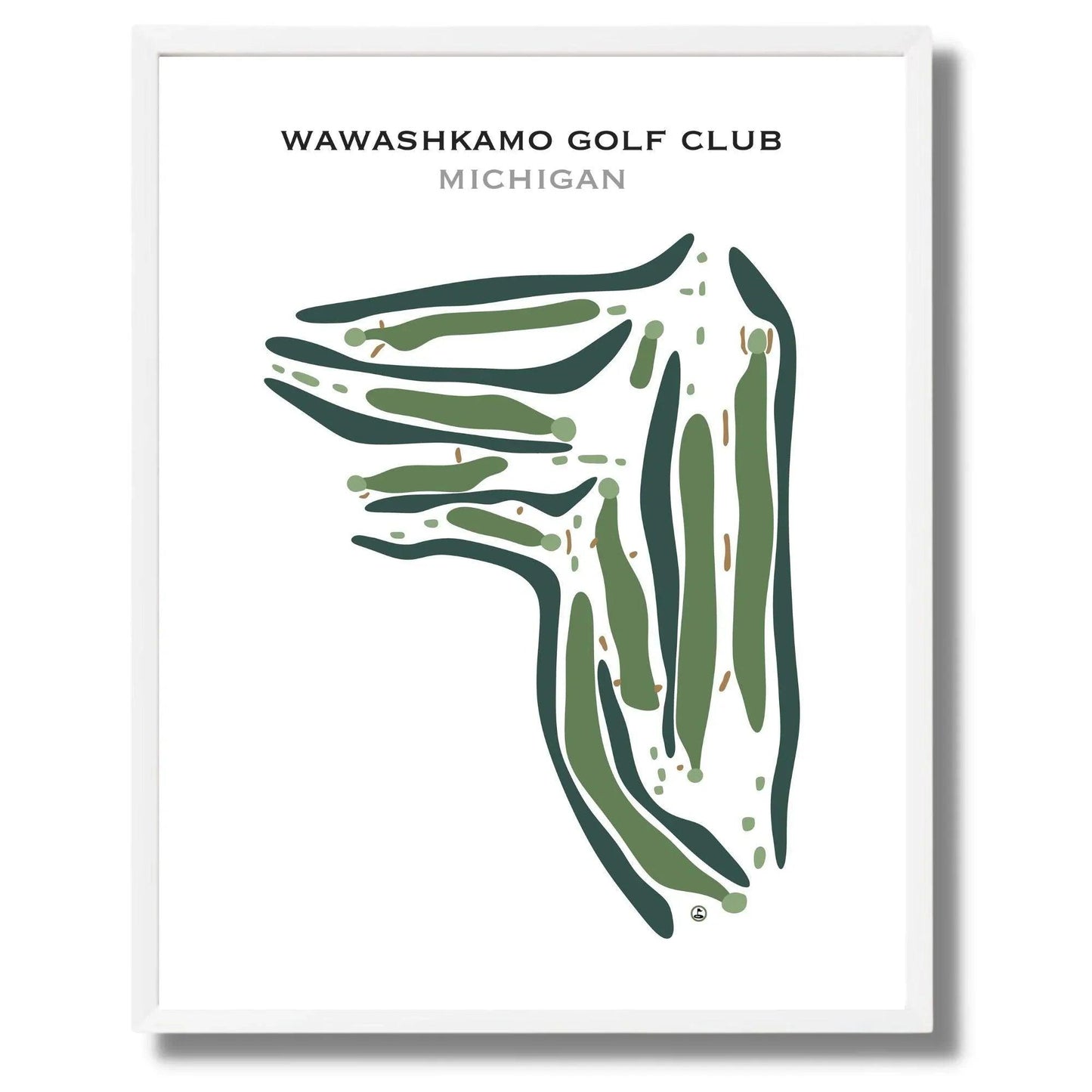 Wawashkamo Golf Club, Michigan - Printed Golf Courses