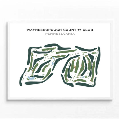 Waynesborough Country Club, Pennsylvania - Printed Golf Course