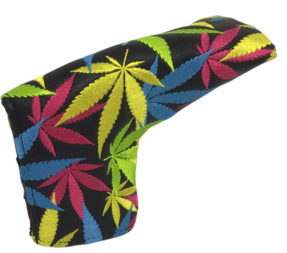 Weed All-Over Embroidered Putter Cover - Blade by ReadyGOLF