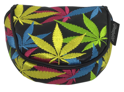 Weed All-Over Embroidered Putter Cover - Mallet by ReadyGOLF