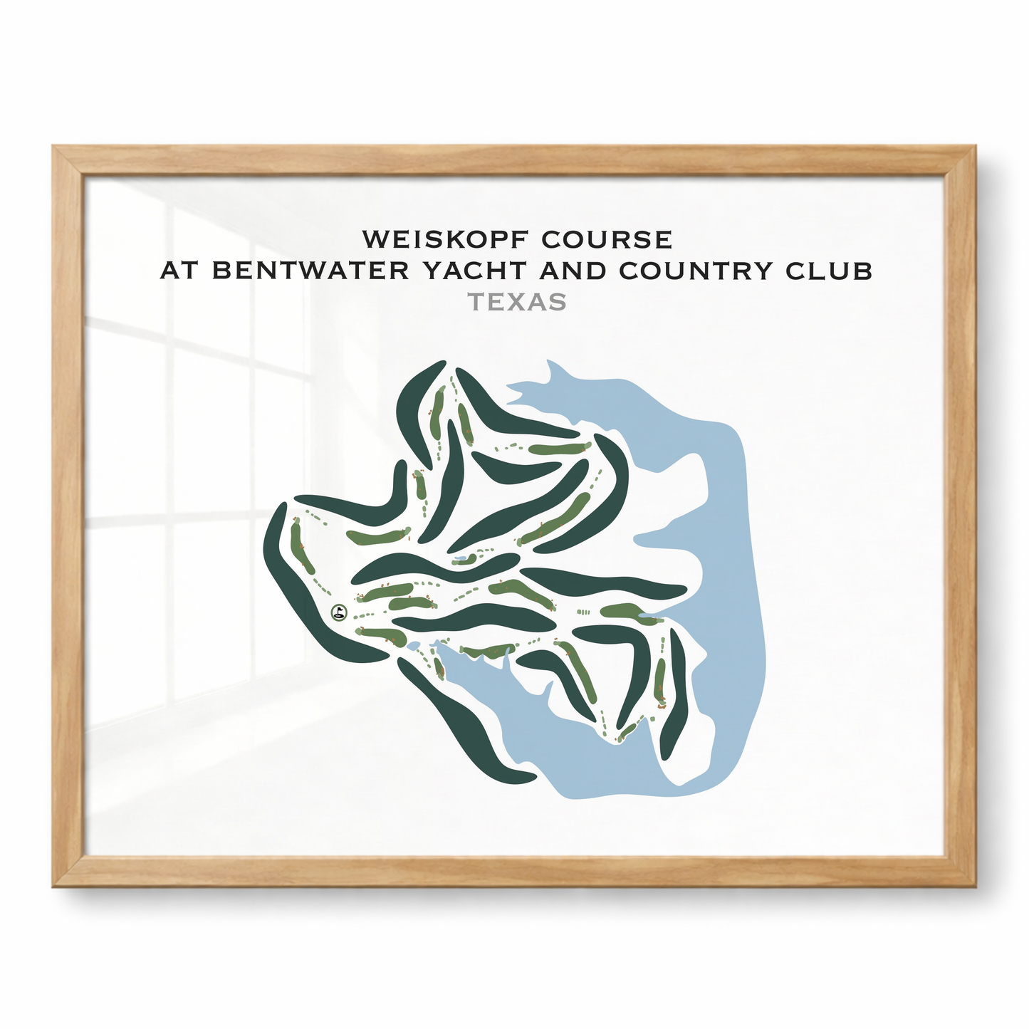 Weiskopf Course at Bentwater Yacht and Country Club, Texas - Printed Golf Courses