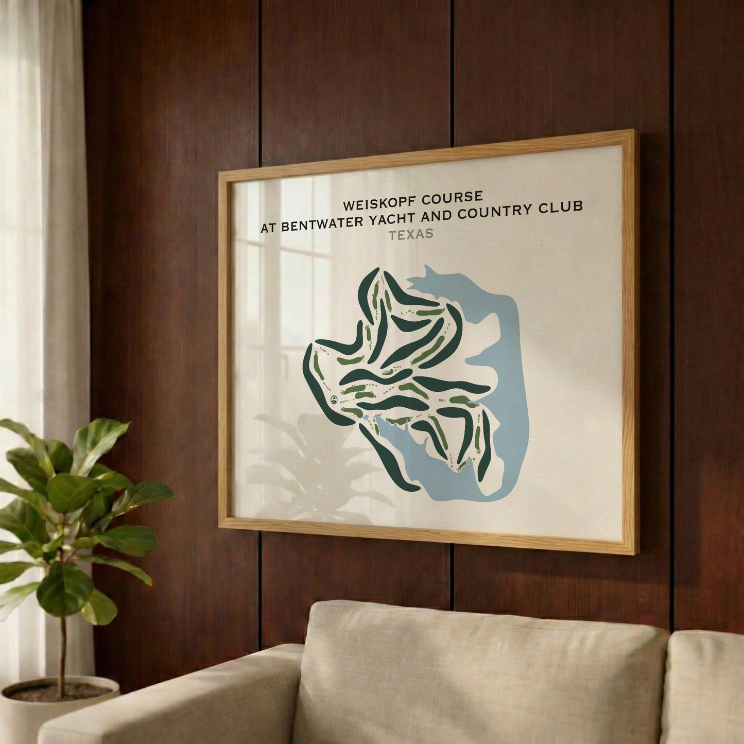 Weiskopf Course at Bentwater Yacht and Country Club, Texas - Printed Golf Courses