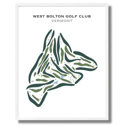 West Bolton Golf Club, Vermont - Printed Golf Courses