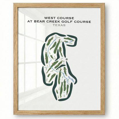 West Course at Bear Creek Golf Club, Texas - Printed Golf Courses