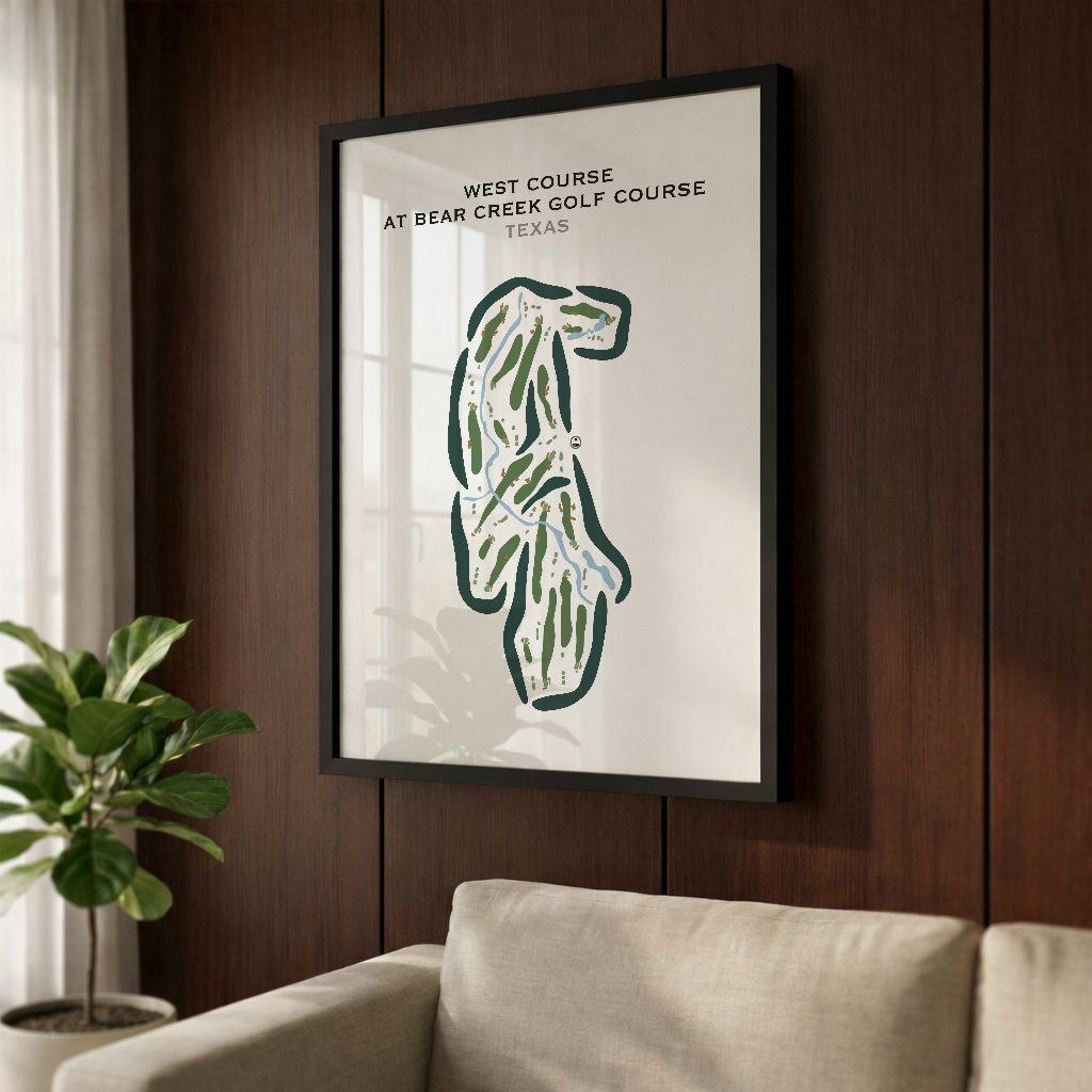West Course at Bear Creek Golf Club, Texas - Printed Golf Courses