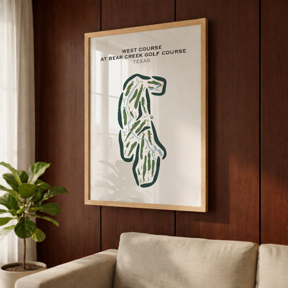 West Course at Bear Creek Golf Club, Texas - Printed Golf Courses