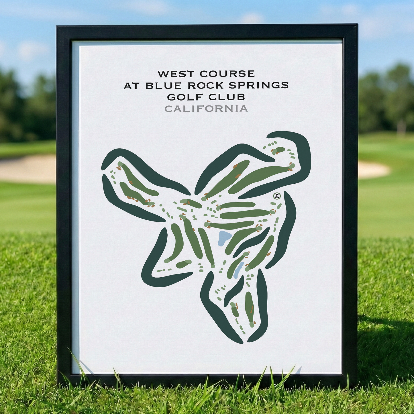 West Course at Blue Rock Springs Golf Course, California - Printed Golf Courses