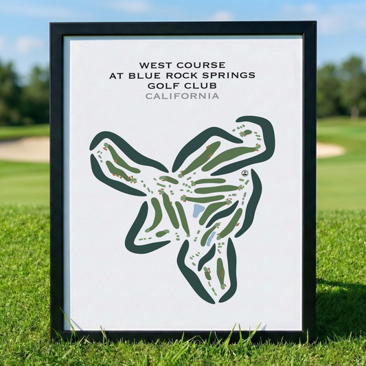 West Course at Blue Rock Springs Golf Course, California - Printed Golf Courses