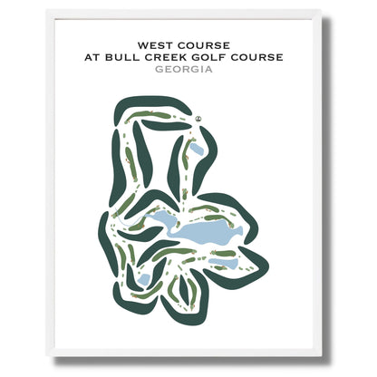 West Course at Bull Creek Golf Course, Georgia - Printed Golf Courses