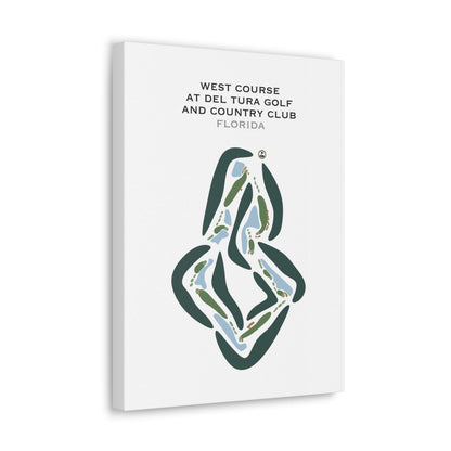 West Course at Del Tura Golf & Country Club, Florida - Printed Golf Courses