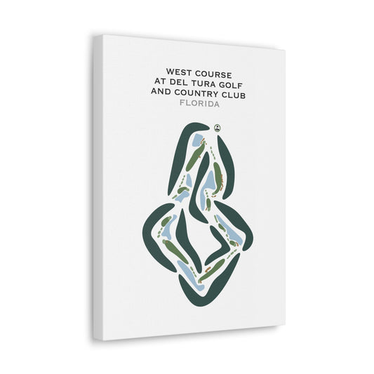 West Course at Del Tura Golf & Country Club, Florida - Printed Golf Courses