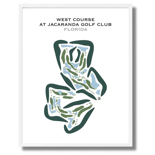West Course at Jacaranda Golf Club, Florida - Printed Golf Courses