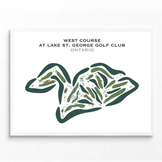 West Course at Lake St. George Golf Club, Ontario, Canada - Printed Golf Courses