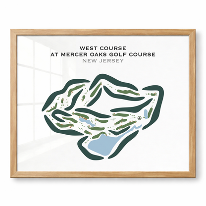 West Course at Mercer Oaks Golf Course, New Jersey - Printed Golf Courses