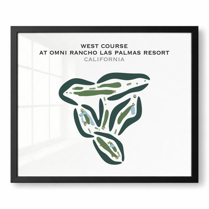 West Course at Omni Rancho Las Palmas Resort, California - Printed Golf Courses