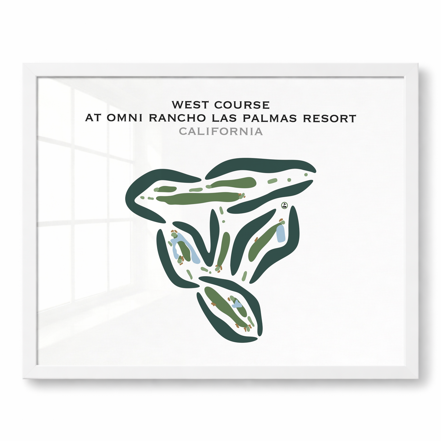 West Course at Omni Rancho Las Palmas Resort, California - Printed Golf Courses