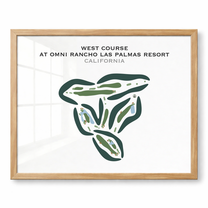 West Course at Omni Rancho Las Palmas Resort, California - Printed Golf Courses