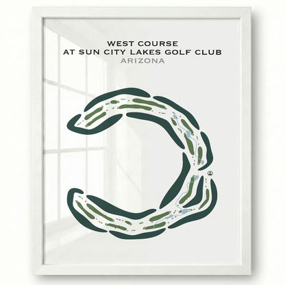 West Course at Sun City Lakes Golf Club, Arizona - Printed Golf Courses