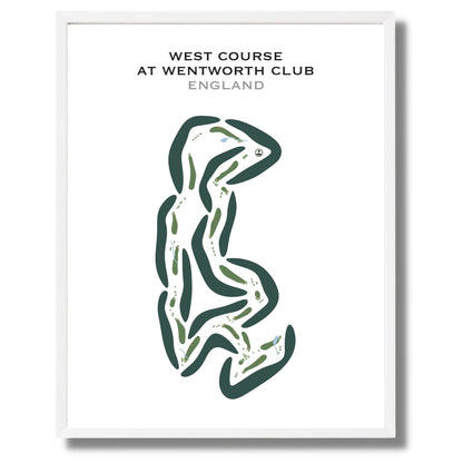 West Course at Wentworth Golf Club, England - Printed Golf Courses