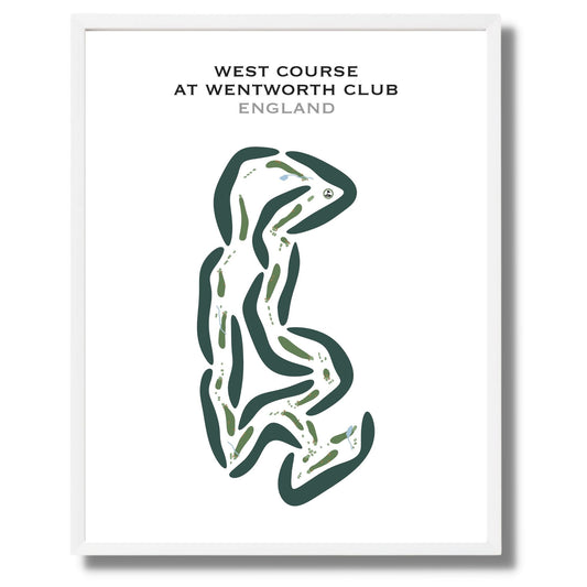 West Course at Wentworth Golf Club, England - Printed Golf Courses