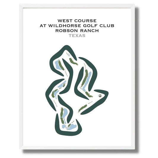 West Course at Wildhorse Golf Club at Robson Ranch, Texas - Printed Golf Courses